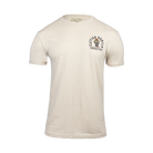 Cream tee with "CATFISH HUNTER" graphic on left chest