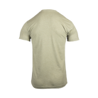 Rear view of light olive tee
