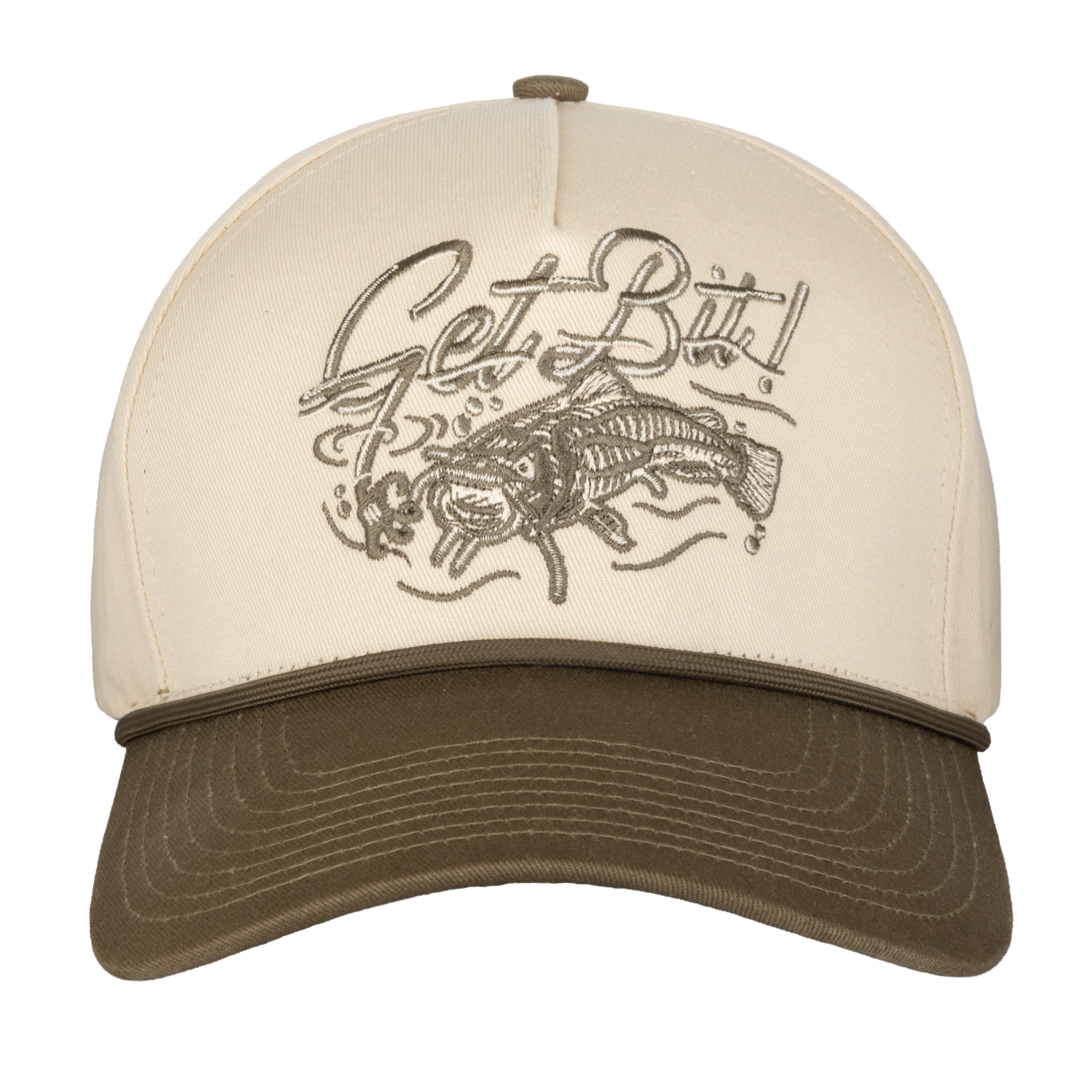 Natural/Olive hat with get bit logo